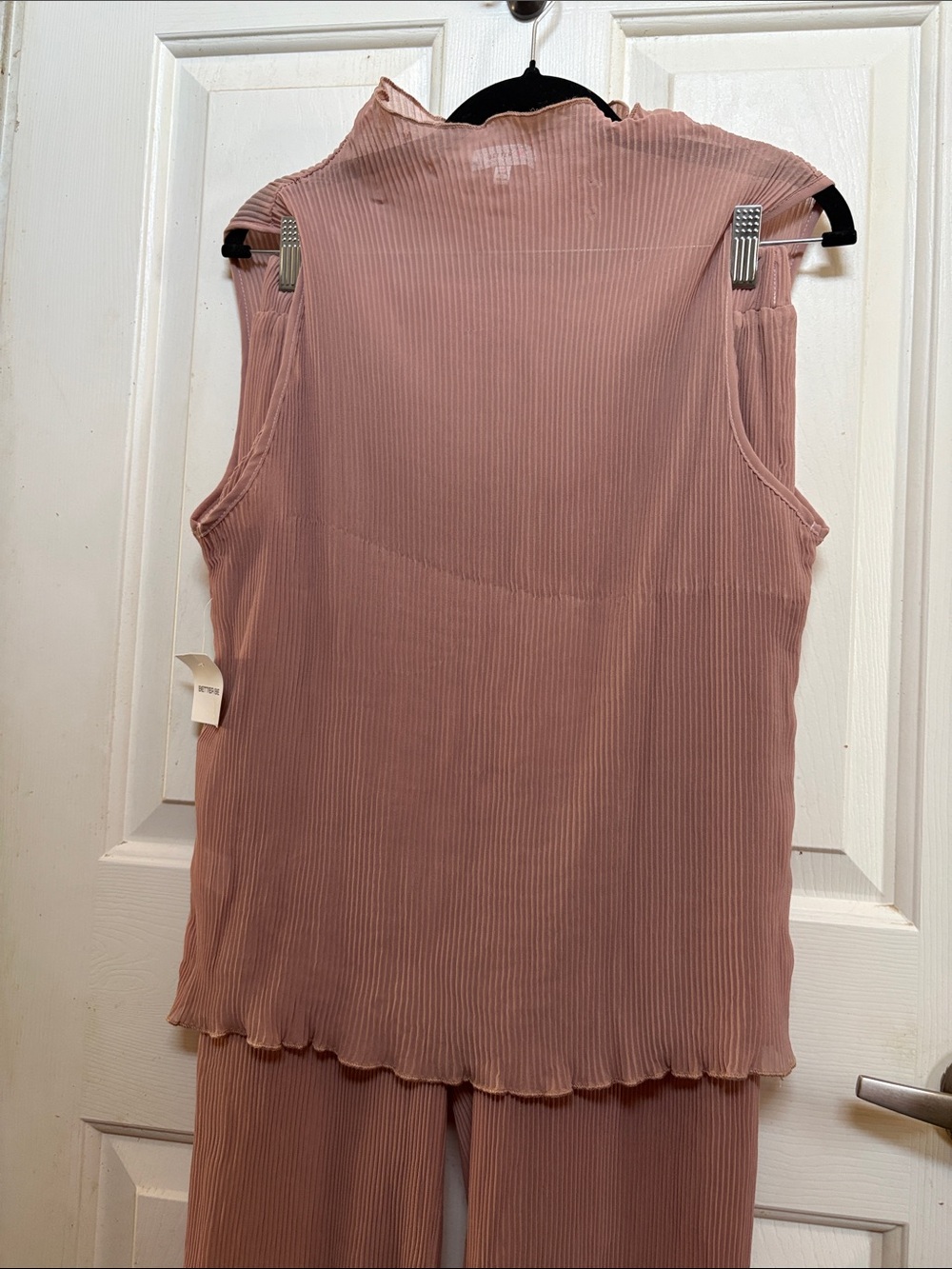 Better Be Ribbed Sleeveless Mock Neck Top - Dusty Rose Pink